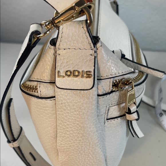 Lodis Ivory Leather Crossbody Bag - Picture 7 of 13